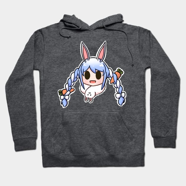 Usada Pekora chibi head Hoodie by Oricca